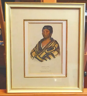 1858  RARE Hand Colored J.T.Bowen Lithograph  'Stum-a- Nu' -'Flat Head Boy' Rare • $120