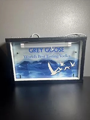 Vintage Grey Goose Vodka Wall Hanging Light Up Bar Liquor Sign Decor • $54.99