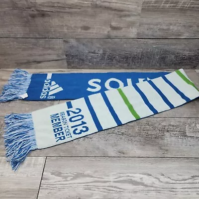 MLS Seattle Sounders FC Acrylic Scarf Adidas Adult Blue White 2013 Member Seattl • $3.47