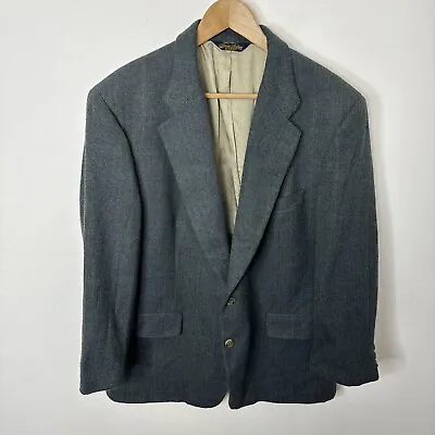 Brooks Brothers Men 44S Short Wool Gray Blazer Sports Coat Check USA • $45