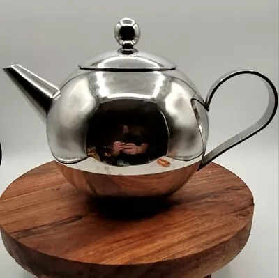  Mid Century Stainless Steel Atomic Round Teapot  • $26.77