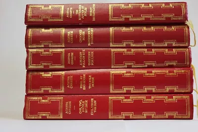 £16 • Buy Agatha Christie Collection  14 Books In Good Condition Red Faux Leather Binding.