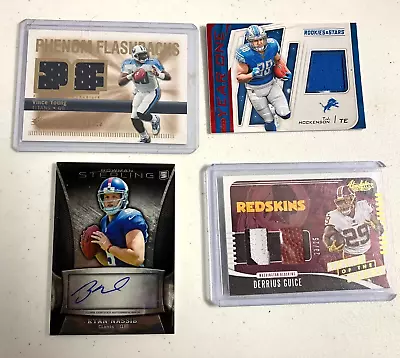 4 NFL Thick Stock Cards  Rookie Cards Auto  Numbered    MINT          A4 • $9