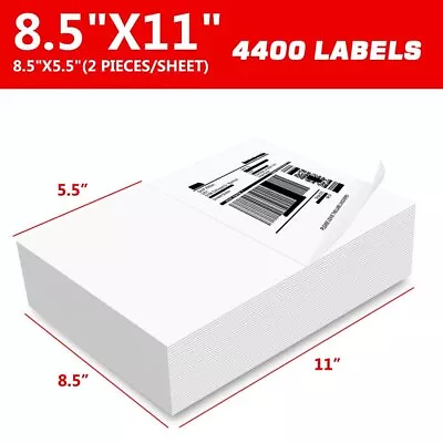 Labels Premium 8.5 X 5.5  Self Adhesive Shipping Labels Half Sheet For Laser US • $314.99