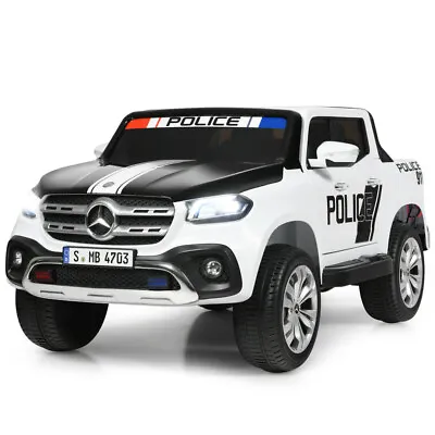 $373.38 • Buy Gymax 12V 2-Seater Kids Ride On Police Car Licensed Mercedes Benz X Class Rc W/