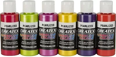 £26.77 • Buy Createx Colors Pearl Sample Airbrush Set 6 2 Ounce Bottles