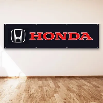 Honda 2x8 Ft Banner Car Racing Show Garage Man Cave Wall Decor Sign Flag • $15.85