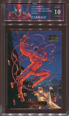 1994 Marvel Masterpieces Gold Foil Signature Series Carnage #20 Hg Gem Mint 10 • $14.99