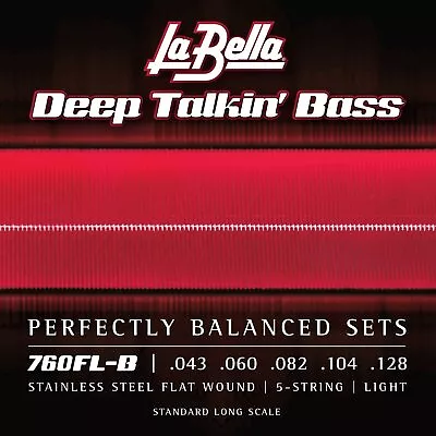 760FL-B Stainless Steel Flat Wound Standard Long Scale Bass Guitar Strings • $78.74