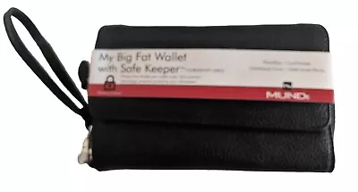 MY BIG FAT  RFID WALLET/Wristlet ZIPAROUND  Black • $31.50