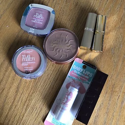 Mixed Lot 7 Beauty Makeup: L’Oréal Maybelline; Lipstick/ink/blush Etc.￼ • $5