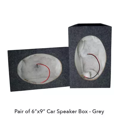 6x9 Box Boxes Enclosure Pair For 6 X9  Car Speakers Pods Grey • £44.95