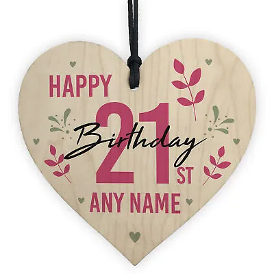 16th 18th 21st 30th Birthday Gift For Women Wood Heart Personalised Gift For Her • £3.99