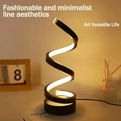 Table Lamps For Living RoomModern Spiral Dimmable LED Table Lamp Small Bedside • $16.11