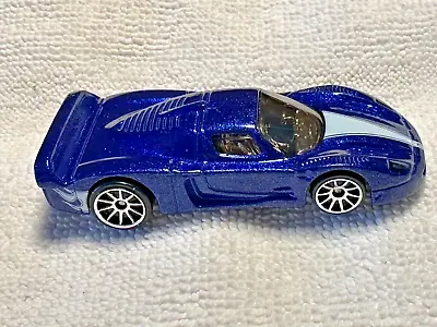 🔥 Hot Wheels 2007 Mystery Cars Maserati MC12 Metalflake Blue - Loose - MINT • $11