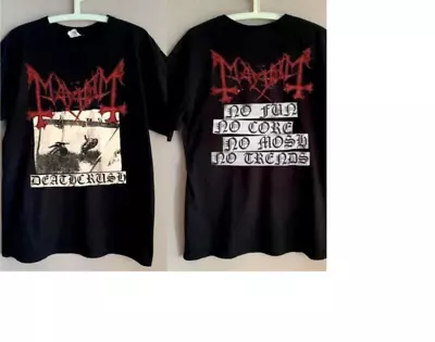 SALE!!_ Mayhem Deathcrush Black Metal Band T Shirt 90s 2 Sided Unisex Size S-5XL • $34.99