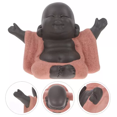  Buddha Sculpture Decoration Monk Laughing Statue Lovers Baby Tea Pet Cute • £10.88