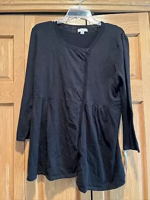 Maternity Sweater - Button - Liz Lange Maternity - Black - Medium - NWT • $4.99