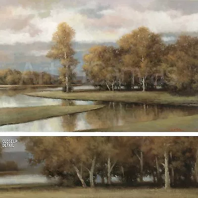 36 X24  WINDING RIVER II By T.C. CHIU SCENIC VIEW OF WATER AND LANDSCAPE CANVAS • $179