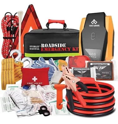 EVERLIT Survival Car Emergency Kit Safety Tool Kit With Digital Air Compressor + • $75.99