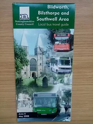 Nottinghamshire County Council Summer 2008 Bus Map & Guide - Southwell Area • £3.75