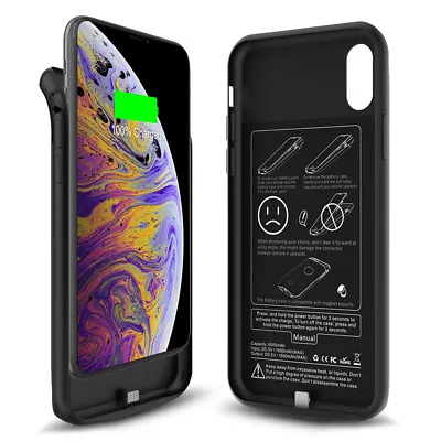 $75.99 • Buy Super Slim 6000mAh Battery Charger Charging Power Case For IPhone Xs Max 12 11 8