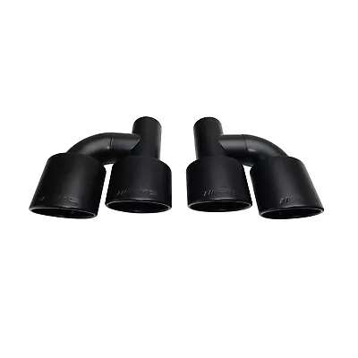 For Mercedes Benz AMG Exhaust Tips W212 E350 E400 C63 C300 C-Class Black • $129.59