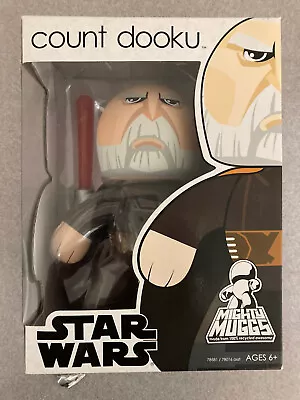 Star Wars Mighty Muggs COUNT DOOKU Vinyl Figure + Lightsaber New Sealed Rare • $24