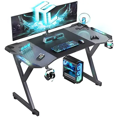 47/55 Inch LED Gaming Desk Computer Desk Gaming Table RGB Gamer Workstations • $79.95