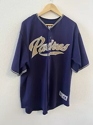 Vintage Majestic San Diego Padres Wells Baseball Jersey Size XL AS-IS | S101 • $18.75