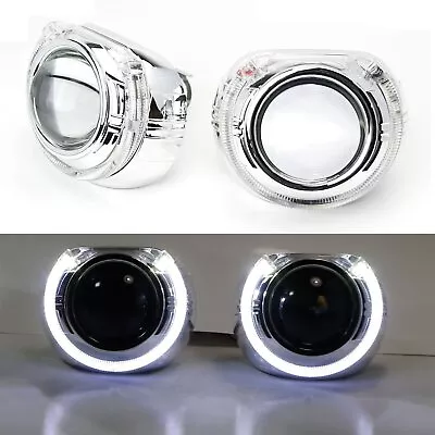 3.0  H1 Bi-Xenon Projector Lens W/ S-MAX LED Halo Ring Shrouds For Headlights • $80.99