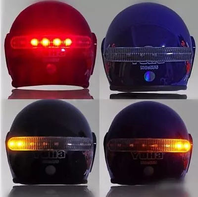 Wireless LED Motorcycle Helmet Mount Turn Signal Stop Running Brake Light Custom • $16.95