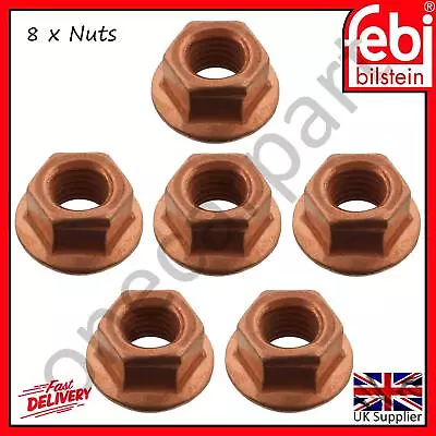 £6.87 • Buy 8 Exhaust Manifold Copper Nuts Febi 03687 Fits 175129650 18307620549 1201420072