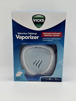 Vicks Waterless Tabletop Menthol Vaporizer + 5 Replacement Scent Pads Nightlight • $26.99