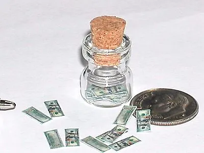 $9.95 • Buy 1pc Miniature Dollhouse Mini Tiny Play Loose Money Bottle Vial Jar Pendant New*