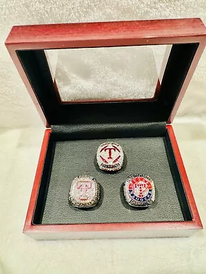 TEXAS RANGERS  Championship RING Set W Box 🇺🇸 SHIP 2010/2011/2023 • $104.99