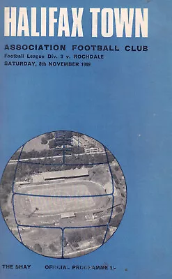 Halifax Town V Rochdale 08.11.1969 • £3.50