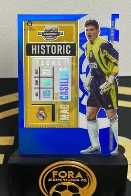 2020 Panini Chronicles Historic Ticket Casillas Blue Prizm /49 Real Madrid Spain • £85