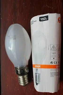 £13.99 • Buy Osram 150w E40 Elliptical HPS Sodium Lamp Opal Glass INTERNAL IGNITOR 