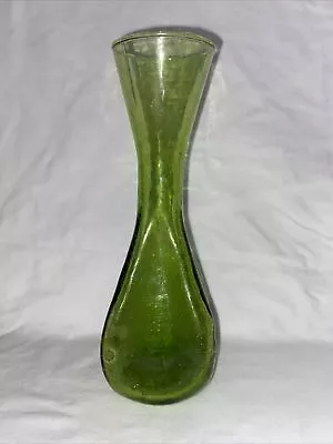 Vintage Viking Crackle Green Glass Vase • $45