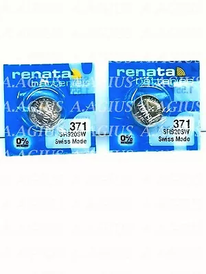 Renata Watch Battery 371 (SR920SW)- Swiss - X1 X2 X3 X5 X10 X25 X50 X100 X200 • £2.58
