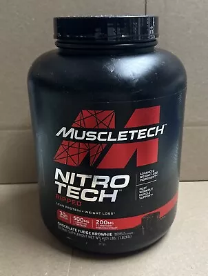 Muscletech Nitro Tech Ripped Chocolate Fudge Brownie 4.01 Lbs 09/25 • $50