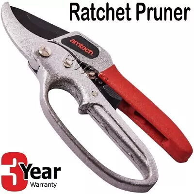 £8.09 • Buy Pro Quality 8  Deluxe Ratchet Secateurs Pruning Garden Pruners Secateur 20mm