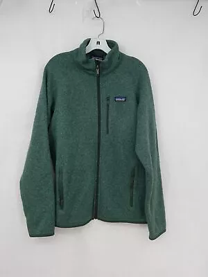Patagonia Men's Better Sweater Green Fleece Long Sleeve Full Zip Jacket Size M • $24.50