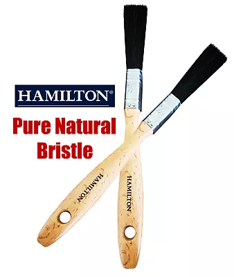 2pk Hamilton Natural Paint Brush 1/2  Touch Up DIY Decorating Painting Brushes • £6.99