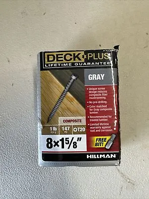 Hillman Deck-Plus Gray Composite 1lb 8x1-5/8  T20-Star • $8