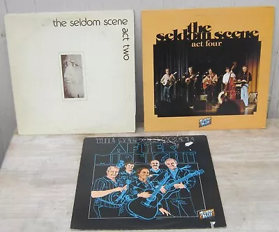 Lot Of 3 THE SELDOM SCENE LPs Act Two/Act Four/After Midnight REBEL/SUGAR HILL • $24.95