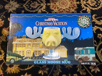 National Lampoon's Christmas Vacation Glass Moose Mug 8 Ozs NEW IN BOX • $60