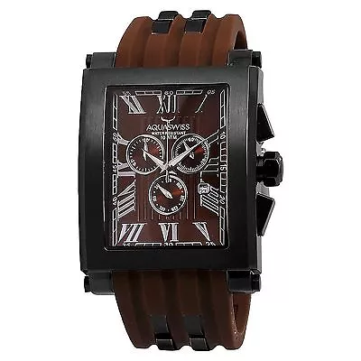 NEW Aquaswiss 64XG015 Mens TANC XG Rectangular Brown Roman Numeral Watch • $132.95