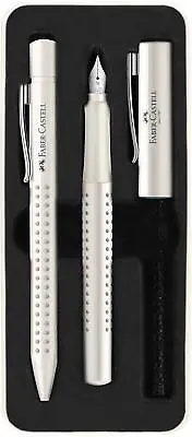 Faber-Castell Fountain Pen M/Ballpoint Pen Set Grip Coconut MilkWhite3 Piece S • £23.67